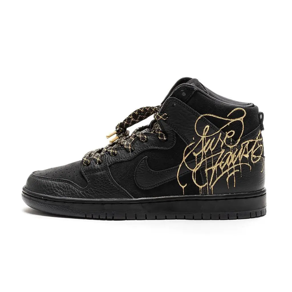 Nike SB Dunk High Black Gold x FAUST